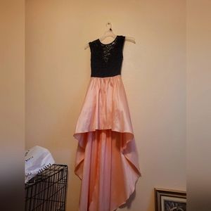 Pink and Black , High Low, Prom Dress, Size 3/4